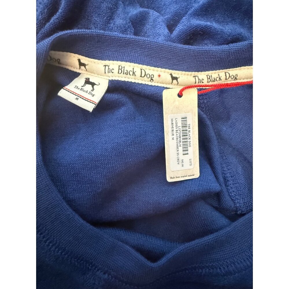 The Black Dog Blue Beach Terry Lounge Set Short Sleeve Top Jogger Pant NWT Med - Picture 7 of 11